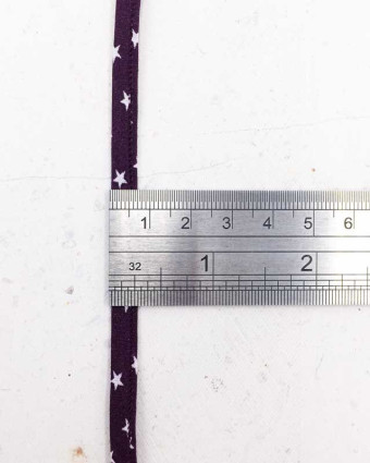 Biais Frou Frou violet foncé étoiles x1m