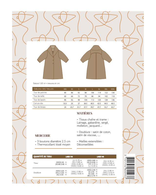 Patron Manteau Scarlett– Germain Patrons - Mercerine