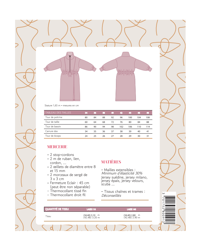 Patron Robe Vénus - Germain Patrons - Mercerine