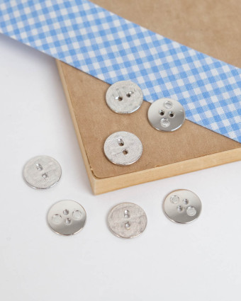 Bouton Rond en Métal Texturé - Mercerine