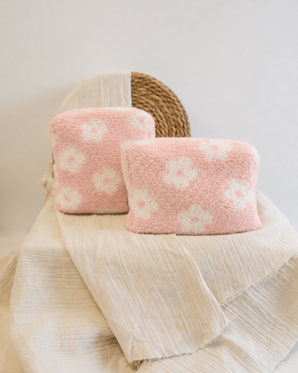 Kit Couture Duo de Trousse Octobre Rose - Sherpa Rose - Mercerine