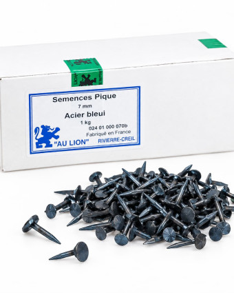 Semences Piquées Acier Bleui 7, 9 et 20 mm - Mercerine