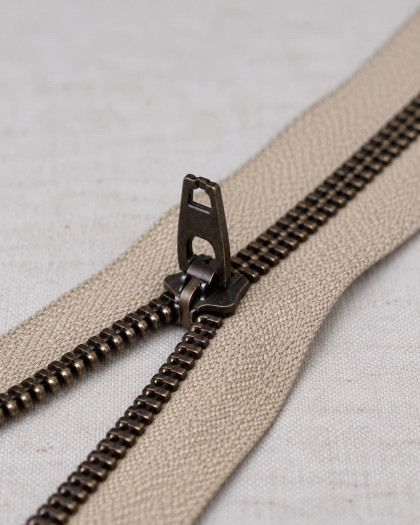 Fermeture Jean Beige 8 cm - Non séparable - Mercerine