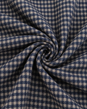 Tissu Lainage Fin Carreaux Jupe 100% Laine   - Mercerine