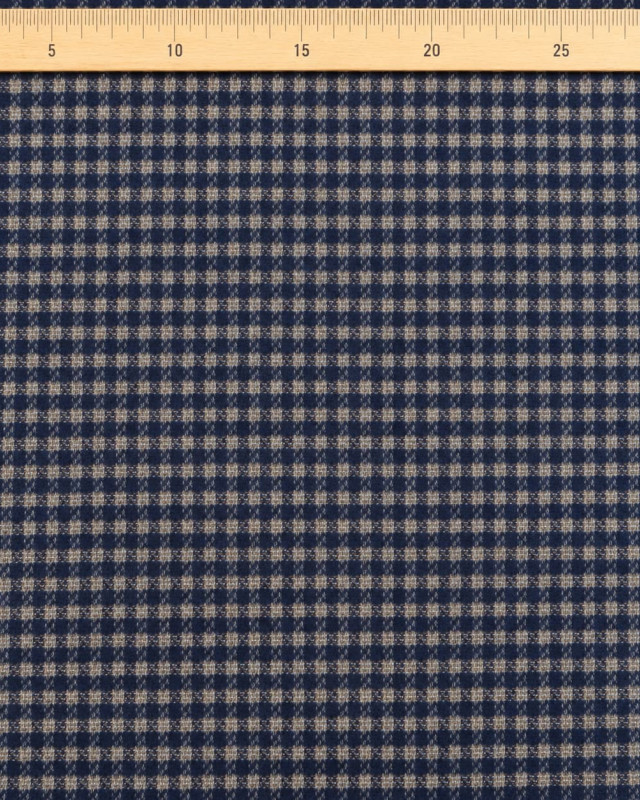 Tissu Lainage Fin Carreaux Jupe 100% Laine   - Mercerine