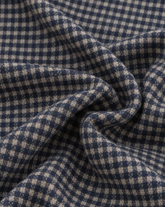 Tissu Lainage Fin Carreaux Jupe 100% Laine   - Mercerine