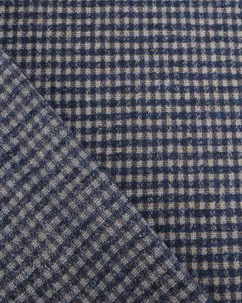 Tissu Lainage Fin Carreaux Jupe 100% Laine   - Mercerine