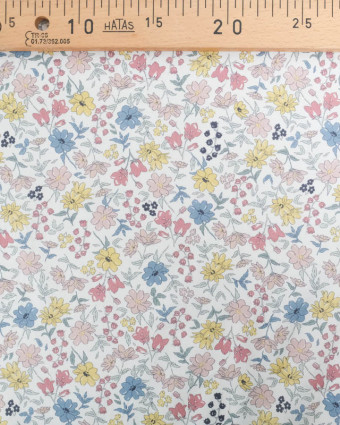 Tissu imprimé fleuri -  toucher très doux - coupe au mètre - Mercerine