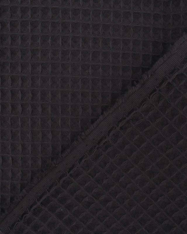 Tissu nid d'abeille anthracite Oekotex - Tissu au mètre - Mercerine