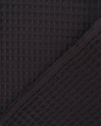 Tissu nid d'abeille anthracite Oekotex - Tissu au mètre - Mercerine