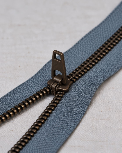 Fermeture poche pantalon métal gris - non séparable