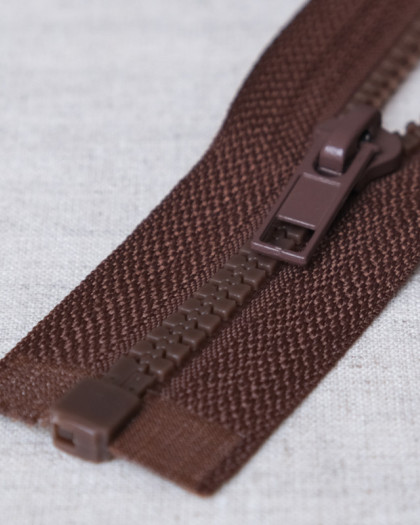 Fermeture blouson marron chocolat au lait - Non séparable
