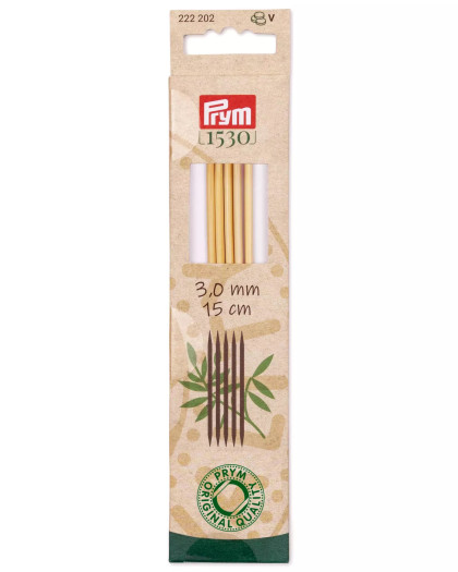 Aiguilles à tricoter -bambou -3.0mm - Prym - Mercerine