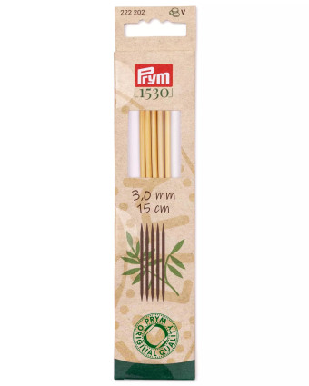 Aiguilles à tricoter -bambou -3.0mm - Prym - Mercerine