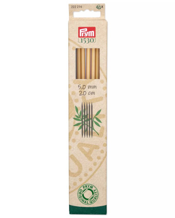 Aiguilles à tricoter - bambou - 5.0mm - Prym - Mercerine