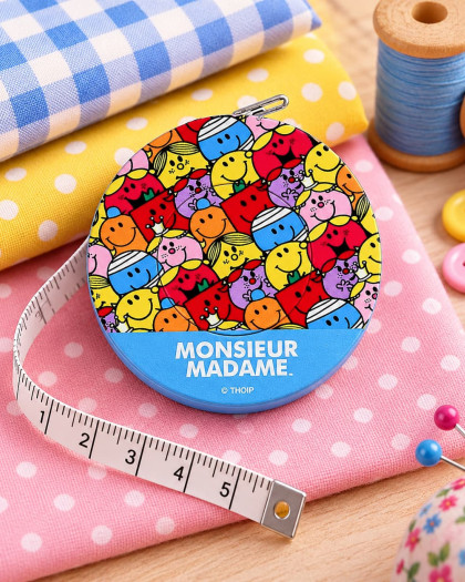 Mètre Enrouleur Bleu Monsieur Madame - Bohin - Mercerine