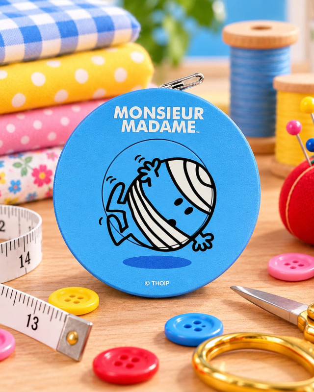 Mètre Enrouleur Bleu Monsieur Madame - Bohin | Mercerine