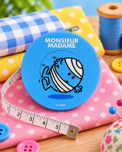 Mètre Enrouleur Bleu Monsieur Madame - Bohin - Mercerine