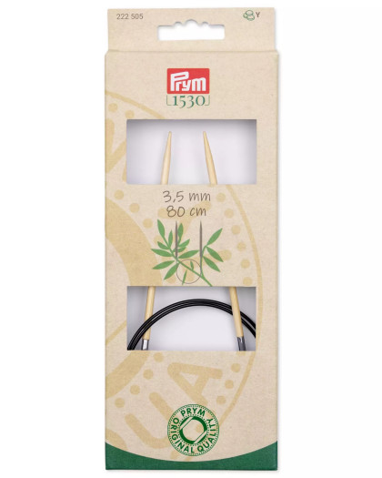 Aiguilles circulaires japonaises bambou - Taille 3.5 mm - Prym - Mercerine