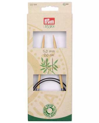 Aiguilles japonaises circulaires - Aiguilles bambou - Taille 5.0 mm - Prym - Mercerie - Mercerine