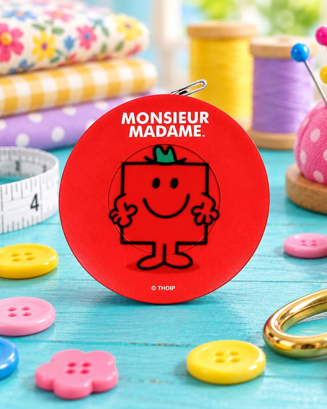 Mètre Enrouleur Rouge Monsieur Madame - Bohin - Mercerine