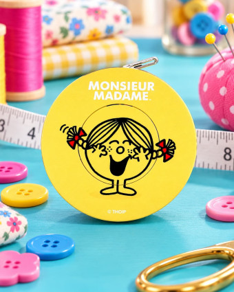 Mètre Enrouleur Jaune Monsieur Madame - Bohin - Mercerine