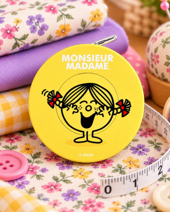 Mètre Enrouleur Jaune Monsieur Madame - Bohin - Mercerine