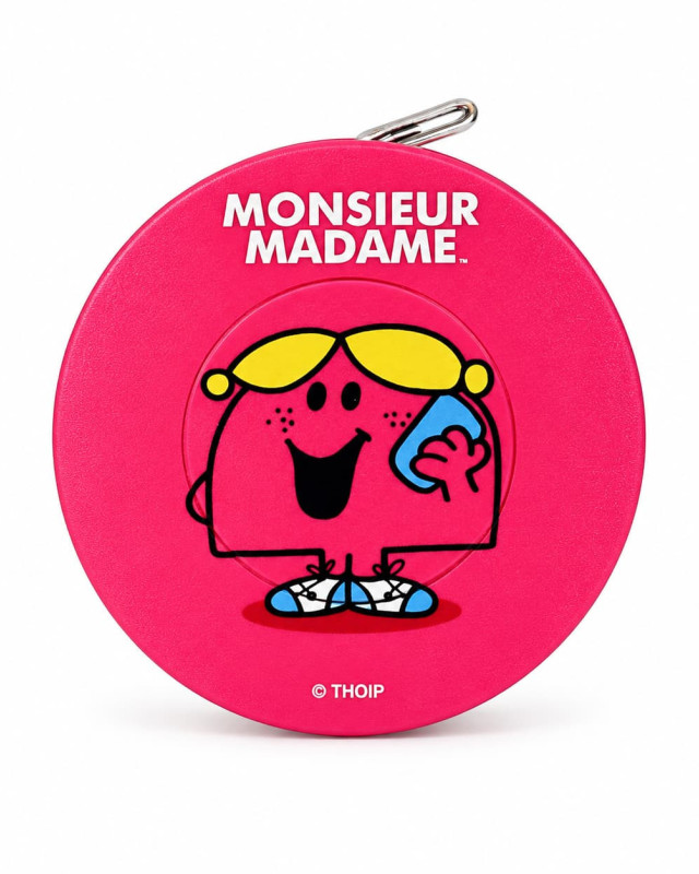 Mètre Enrouleur Rose Fuchsia Monsieur Madame | Mercerine