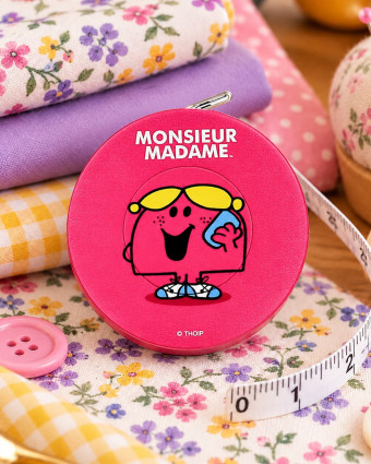 Mètre Enrouleur Fushia Monsieur Madame - Bohin - Mercerine
