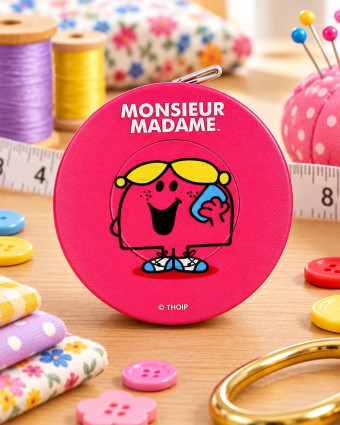 Mètre Enrouleur Rose Fuchsia Monsieur Madame | Mercerine