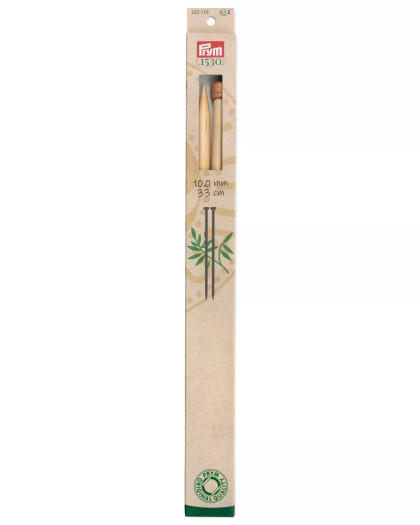 Aiguilles à tricoter à boule - Bambou - 10mm - Prym