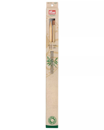 Aiguilles à tricoter à boule - Bambou - 10mm - Prym