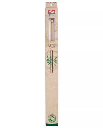 Aiguilles à tricoter à boule - Bambou - 3mm - Prym