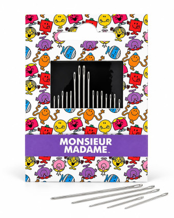 Aiguilles à coudre Monsieur Madame motif blanc - Mercerine