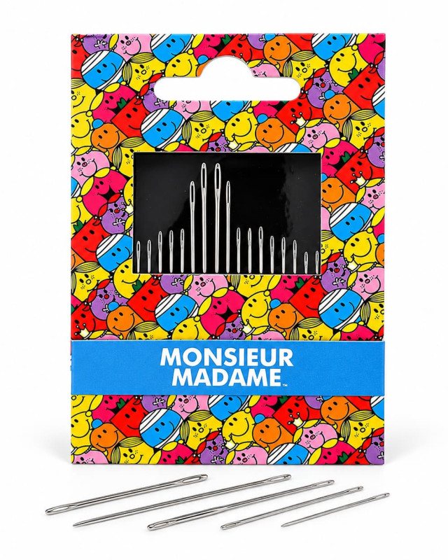 Aiguilles à coudre Monsieur Madame multicolores - Mercerine