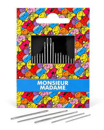 Aiguilles à coudre Monsieur Madame multicolores - Mercerine