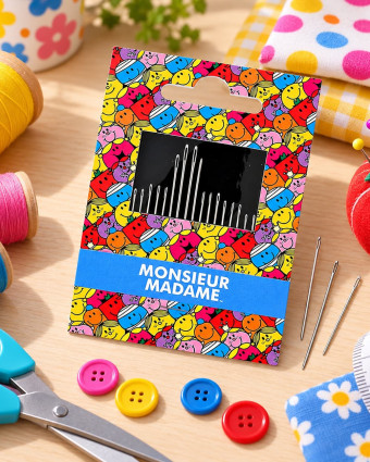 Aiguilles à coudre Monsieur Madame multicolores - Mercerine