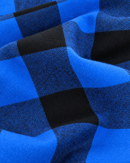 Tissu Cotton à carreaux bleu et noir - Mercerine