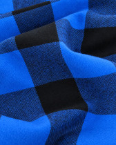 Tissu Tartan Flanelle à carreaux bleu et noir