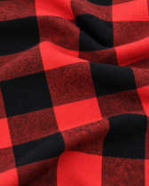 Tissu Tartan Flanelle à carreaux rouge et noir