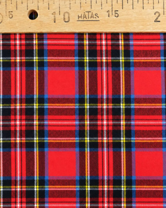 Tissu Tartan Flanelle rouge multicolore - Mercerine