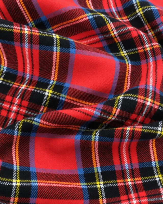 Tissu Tartan Flanelle rouge multicolore - Mercerine