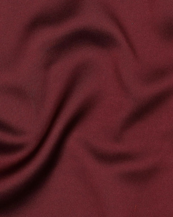 Tissu Satin Microfibre Uni Bordeaux - Mercerine