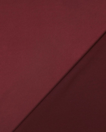 Tissu Satin Microfibre Uni Bordeaux - Mercerine