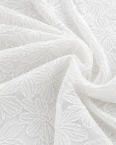 Dentelle Blanche à Grandes Fleurs au Mètre