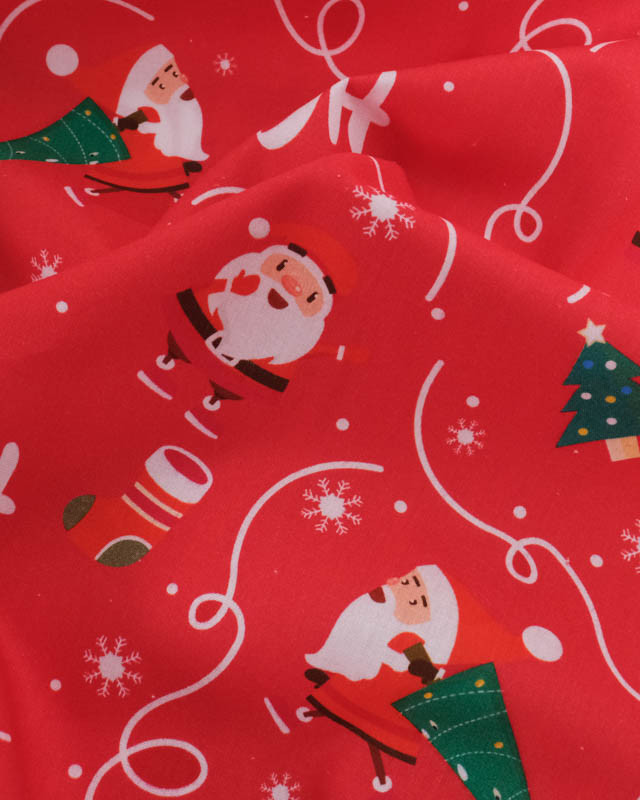 Tissu Noël Coton Oh Oh Oh - Mercerine