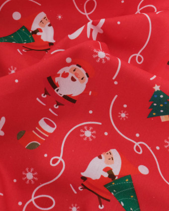 Tissu Noël Coton Oh Oh Oh - Mercerine