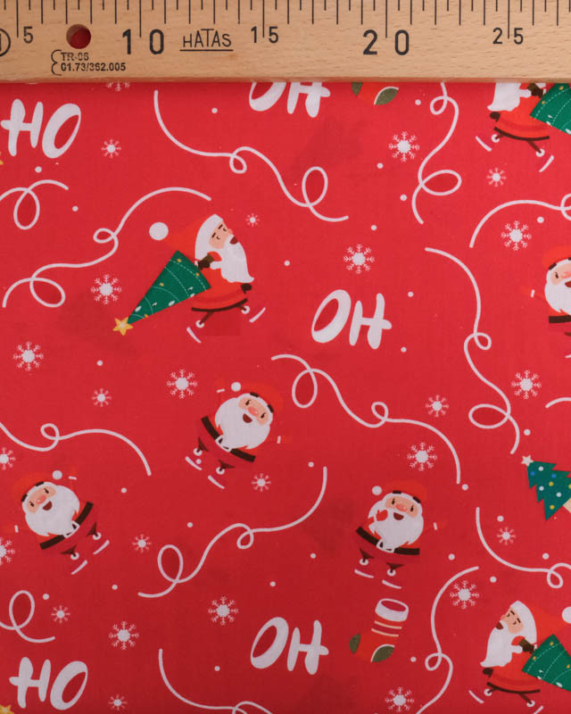 Tissu Noël Coton Oh Oh Oh - Mercerine