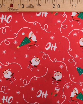 Tissu Noël Coton Oh Oh Oh - Mercerine