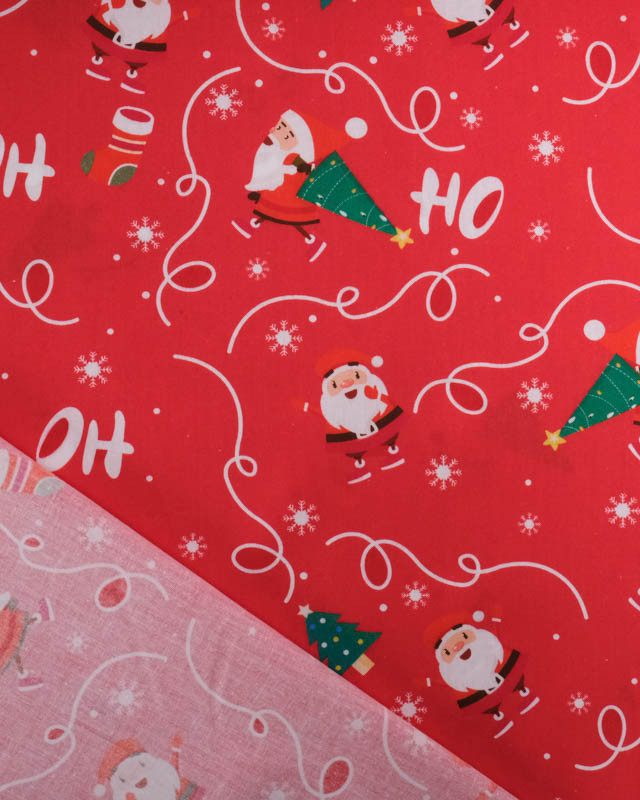 Tissu Noël Coton Oh Oh Oh - Mercerine